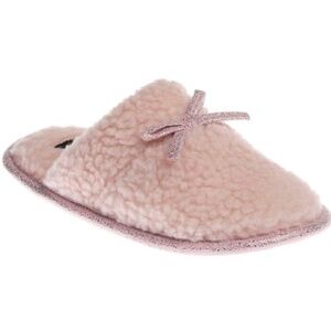 Rampage Bedroom House Slippers Barbiecore Pink Sherpa Slides Cute Comfy NIP